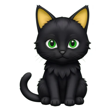 Chat noir assis sticker