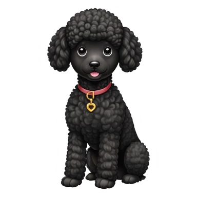 black french poodle dog sticker