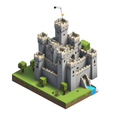 Minecraft castle sticker