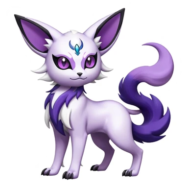 Shiny Exotic Espeon-Absol-Pokémon-Fakémon-hybrid-creature (full body) sticker