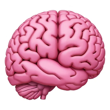 pink brain sticker