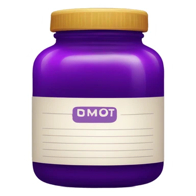 a short and little fat jar of purple ink  sticker