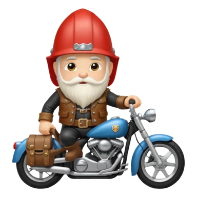 Animated Gnome biker sticker