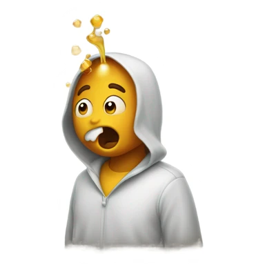 Throwing up honey sticker