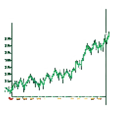 downward trending stock graph sticker