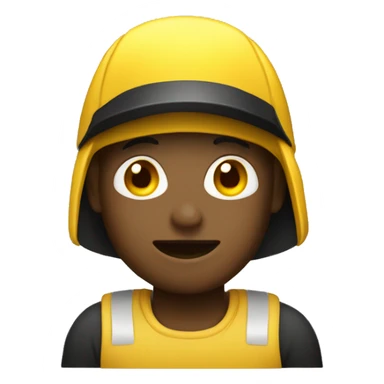 a classic yellow emoji with dark visor sticker