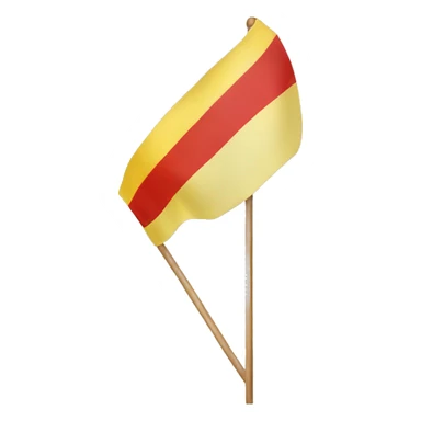 Yellow and red flag small emoji sticker