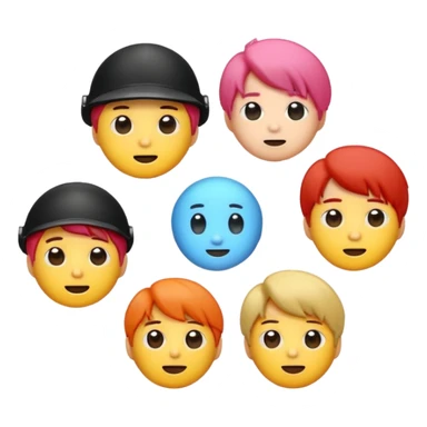 Puedes crear un emoticonos del logo de BTS y el logo de ARMY  sticker