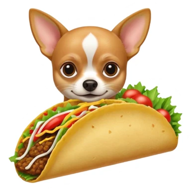 Chihuahua with a taco sticker