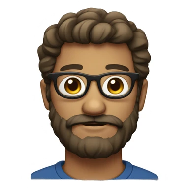 Homme avec une barbe et lunette sticker