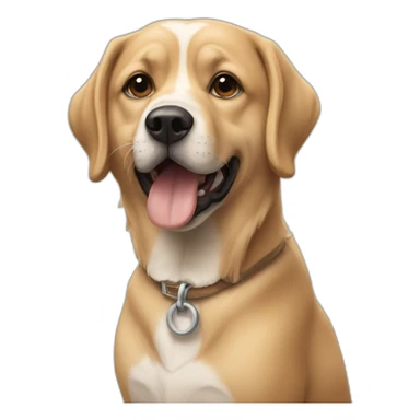 Chien embrasse un mec sticker