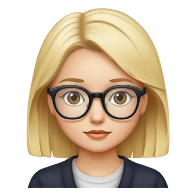 Fille blonde a lunette sticker