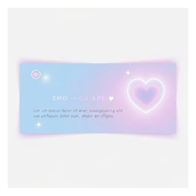 pastel emo banner with a heart accent, cute, expressive, minimal, variation 3 sticker