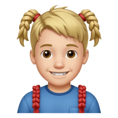 Wensday Boy with pigtails sticker