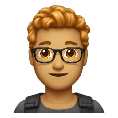 un beau gosse au couleur caramel avec des cheveux crépus noir sticker