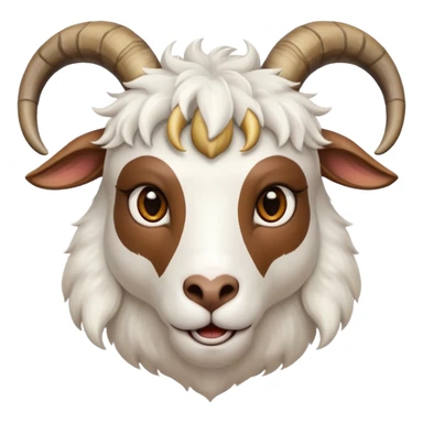 Goat face with horn sticker