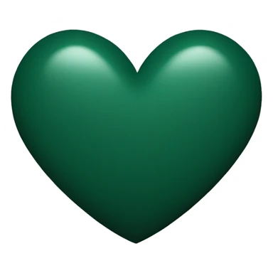 heart dark green sticker