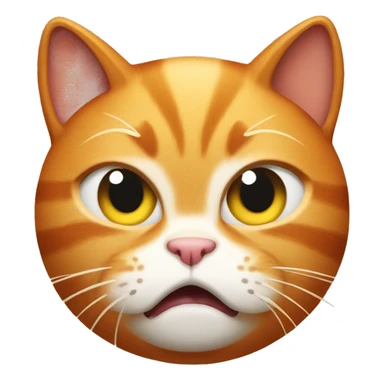angry ginger cat sticker