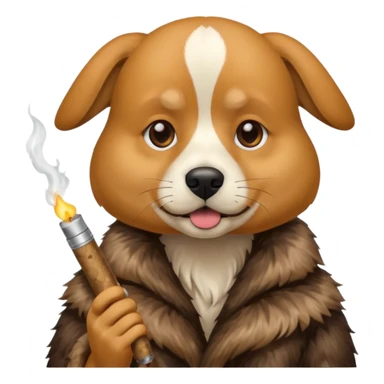 Dog smoking weed sticker