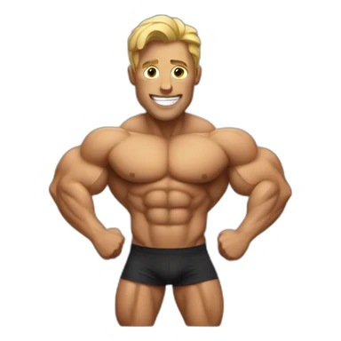 a bodybuilder sticker