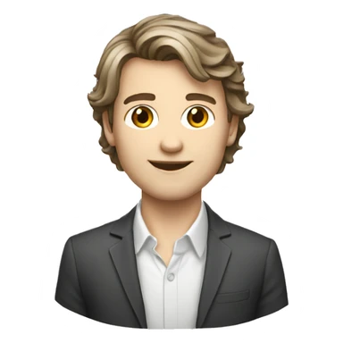 English teacher boy white brunette sticker