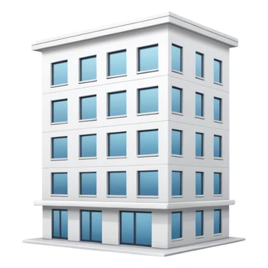 apartment building white sticker