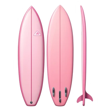 Peachy light pink surf board sticker