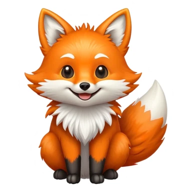 Fly fox emoji sticker
