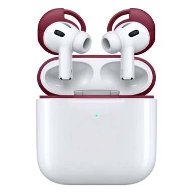 burgundy airpods  sticker