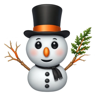 A basic snowman sticker