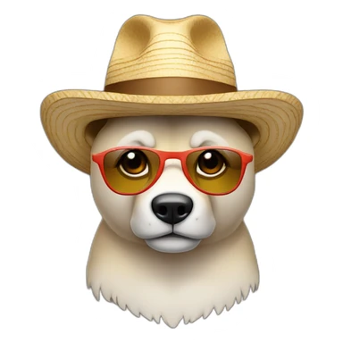 Oso con sombrero y lentes  sticker