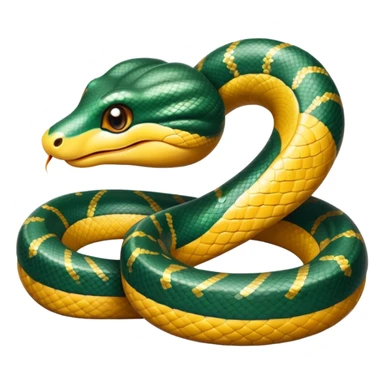 cinematic-cute-anaconda-portrait-emoji,-head-tilted-playfully-and-inquisitively,-with-a-sleek,-shimmering-body-adorned-with-detailed-scale-sriped patterns-and-round,-sparkling-eyes-full-of-wonder,-simplified-yet-irresistibly-adorable-features sticker