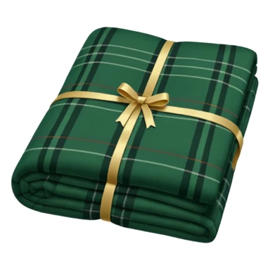tartan blanket dark green folded  sticker