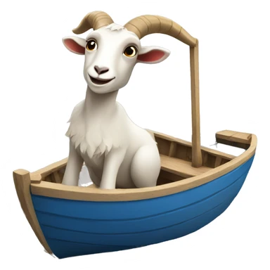 Goat on a boat sticker