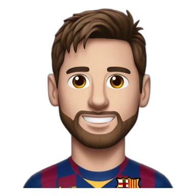 Messi in Barcelona shirt sticker