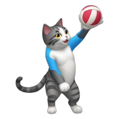 cat-volleyball-setter sticker