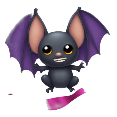 bat with ribbon sticker