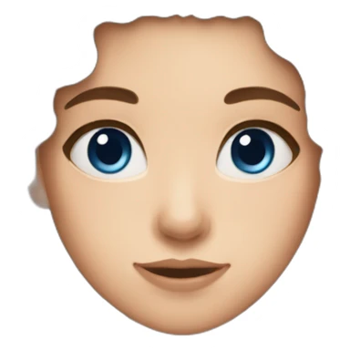 girl with brown hair and blue eyes and crop top sticker