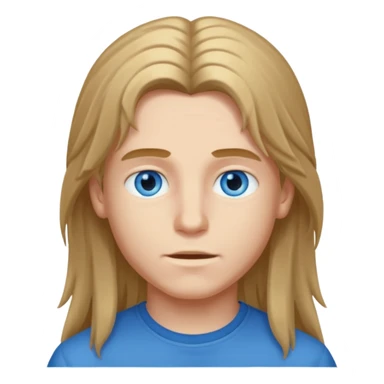 Boy long hair sticker