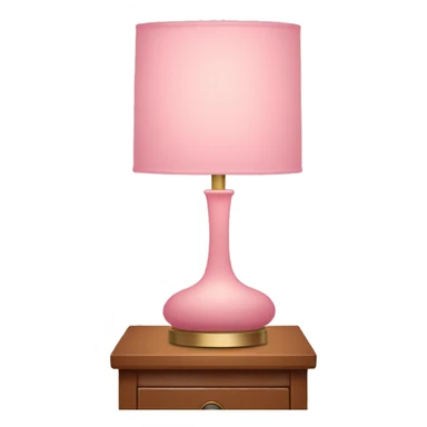 A light pink nightstand lamp sticker