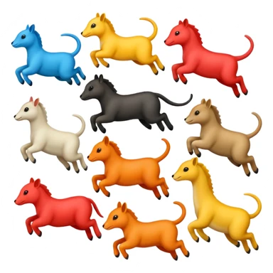 jumping animals sticker