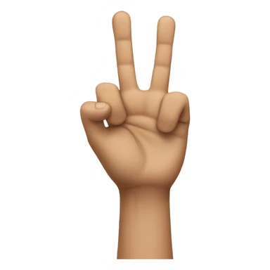hand with three fingers showing up  sticker