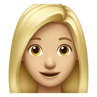 smiling blonde girl portrait sticker