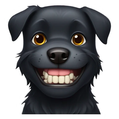 black dog with tooth pain sticker