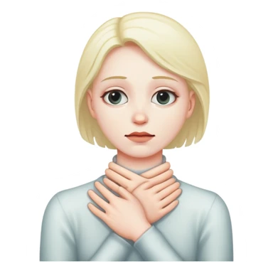 Dead person with hands around neck sticker