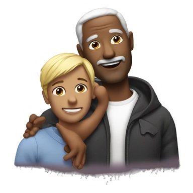 papa with mo sticker