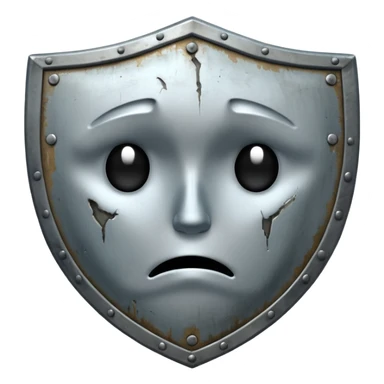 you know the emoji "sadge". i want a shield with that same expression and face :shieldge: like a sad shield but it needs to be sad not smiling sticker