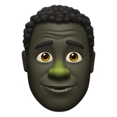 black face shrek sticker