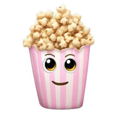 Light pink popcorn sticker