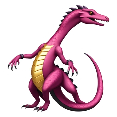 Shiny Gothic Salazzle-Heliolisk-Seviper-Pokémon-Fakémon full body sticker